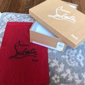 Christian louboutin box and shoe bag.